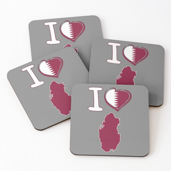 Item preview, I Love Qatar - Stylish Heart Flag & Map Silhouette designed and sold by mashmosh.