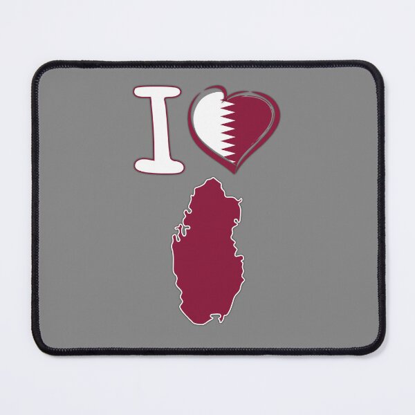 Item preview, I Love Qatar - Stylish Heart Flag & Map Silhouette designed and sold by mashmosh.