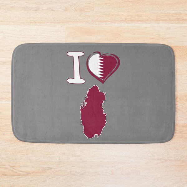 Item preview, I Love Qatar - Stylish Heart Flag & Map Silhouette designed and sold by mashmosh.