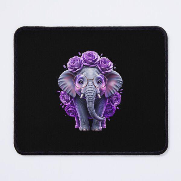 Item preview, Purple Elephant Purple Flower And Butterfly designed and sold by MarkLeedsArt.