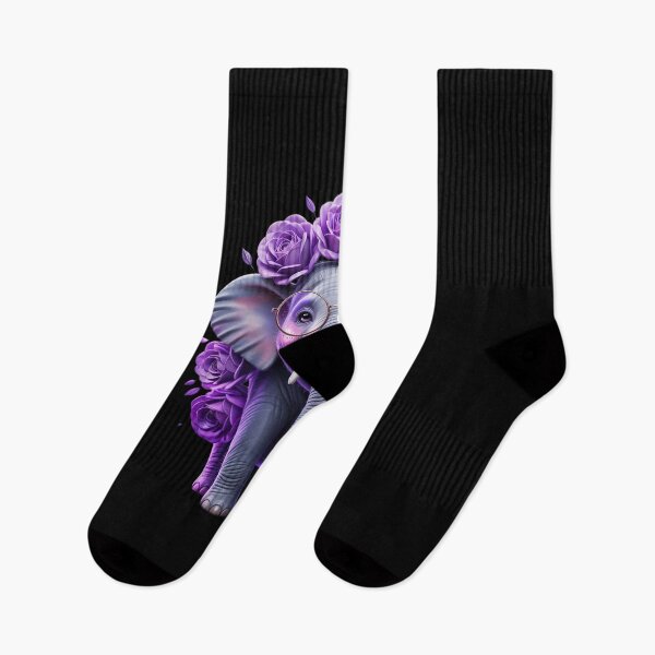 Item preview, Purple Elephant Purple Flower And Butterfly designed and sold by MarkLeedsArt.