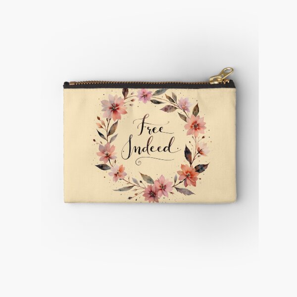 Item preview, Pretty Floral Free Indeed Bible Verse Christian designed and sold by Ceramic Scripture.