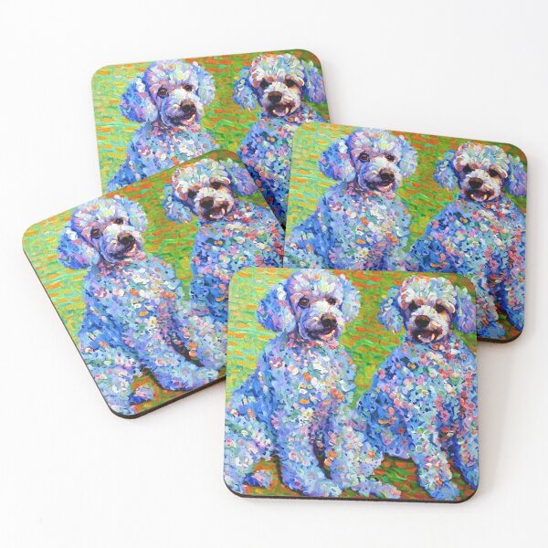 Item preview, Two Poodles Impressionist Artwork for Pet-Obsessed Dog Lovers designed and sold by WildStroke.