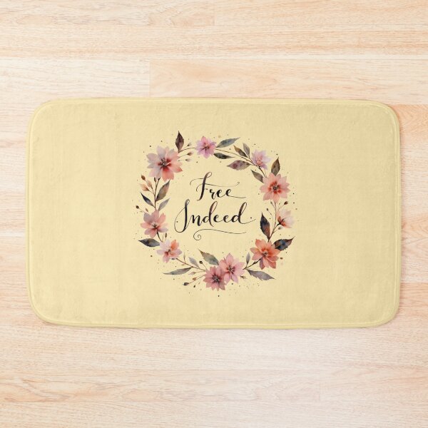Item preview, Pretty Floral Free Indeed Bible Verse Christian designed and sold by Ceramic Scripture.