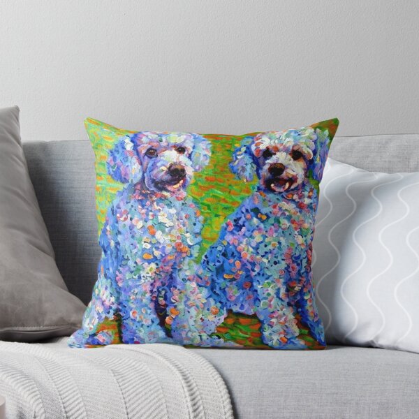 Item preview, Dos caniches: una obra impresionista para amantes de los perros designed and sold by WildStroke.