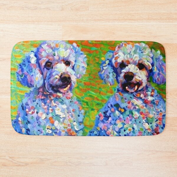 Item preview, Two Poodles Impressionist Artwork for Pet-Obsessed Dog Lovers designed and sold by WildStroke.