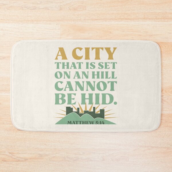 Item preview, Light of the World Bible Verse from Matthew 5:14 - A City That Is Set On A Hill Cannot Be Hid.  designed and sold by Angela Dow.