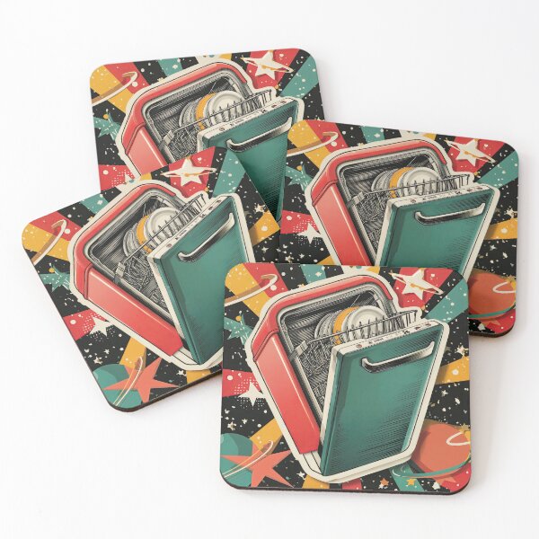 Item preview, Cosmic Clean – Retro Dishwasher Pop Art designed and sold by ForeverPrintsOK.