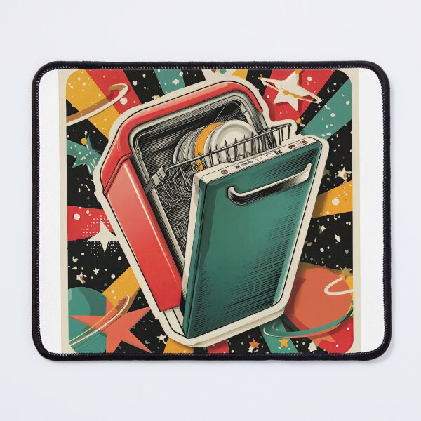 Item preview, Cosmic Clean – Retro Dishwasher Pop Art designed and sold by ForeverPrintsOK.