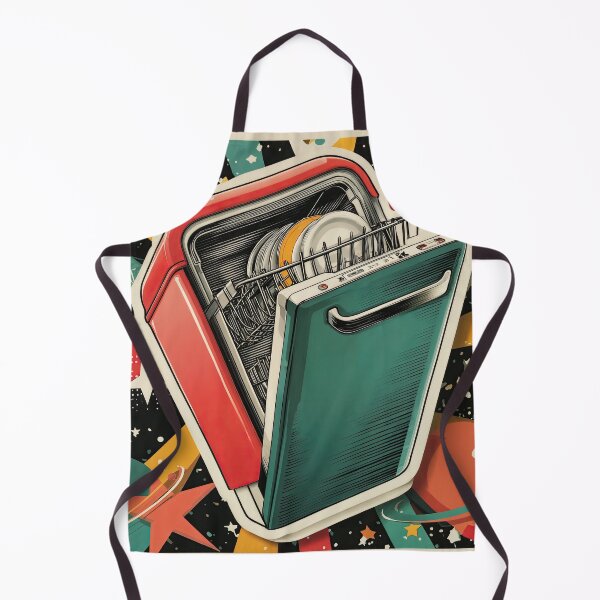 Item preview, Cosmic Clean – Retro Dishwasher Pop Art designed and sold by ForeverPrintsOK.