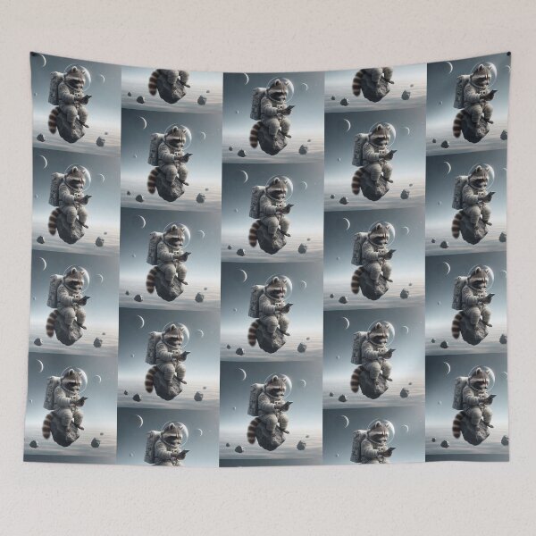 Item preview, Space Raccoon – Minimalist Asteroid Moment designed and sold by Dogandesighn.