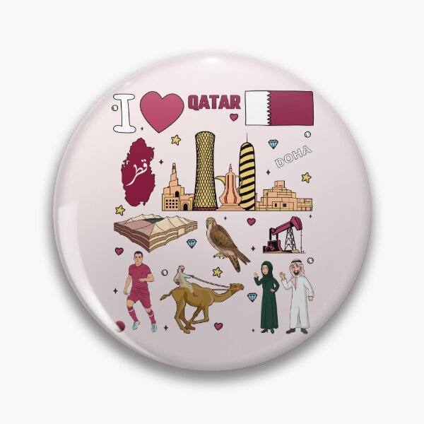 Item preview, Qatar Vibes, The Ultimate Doha Culture & Landmarks Doodle designed and sold by mashmosh.