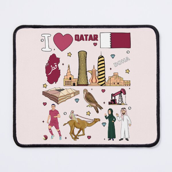 Item preview, Qatar Vibes, The Ultimate Doha Culture & Landmarks Doodle designed and sold by mashmosh.