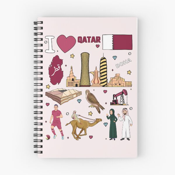 Item preview, Qatar Vibes, The Ultimate Doha Culture & Landmarks Doodle designed and sold by mashmosh.