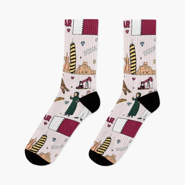 Item preview, Qatar Vibes, The Ultimate Doha Culture & Landmarks Doodle designed and sold by mashmosh.