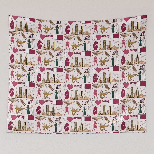 Item preview, Qatar Vibes, The Ultimate Doha Culture & Landmarks Doodle designed and sold by mashmosh.