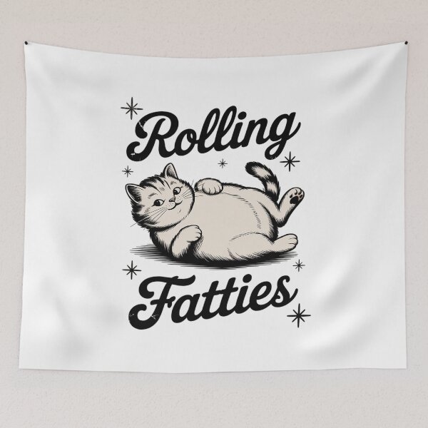 Item preview, Rolling Fatties Cat  Fat Kitten Men Women Kids Girls 7 designed and sold by joyouartArt.