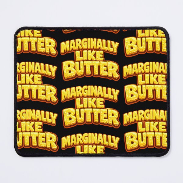 Item preview, Marginally Like Butter Funny Food Typography Design designed and sold by TeeTimeTreasure.