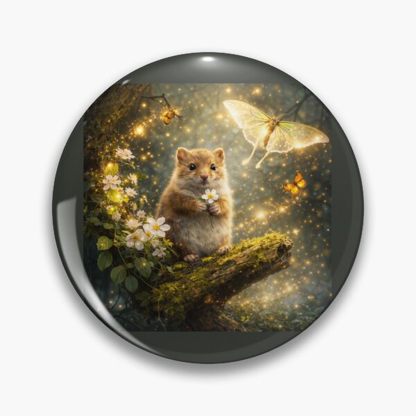 Item preview, Dormouse Pollinator Spirit – Glowing Spring Woodland Wildlife Art designed and sold by GeoWild Designs.