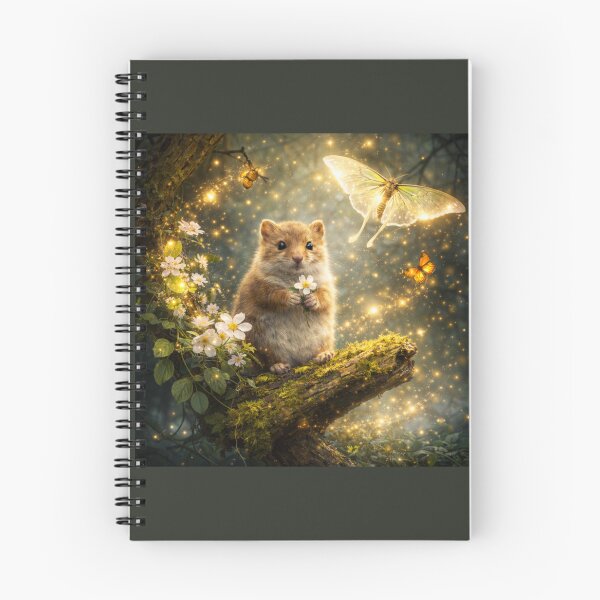Item preview, Dormouse Pollinator Spirit – Glowing Spring Woodland Wildlife Art designed and sold by GeoWild Designs.
