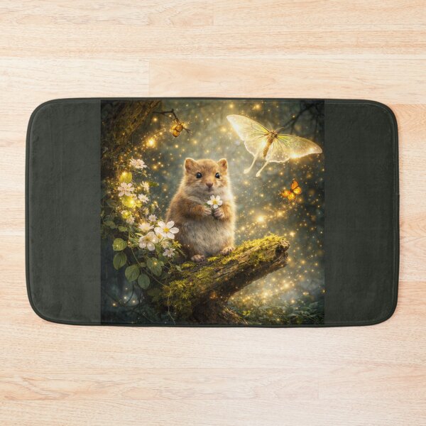 Item preview, Dormouse Pollinator Spirit – Glowing Spring Woodland Wildlife Art designed and sold by GeoWild Designs.