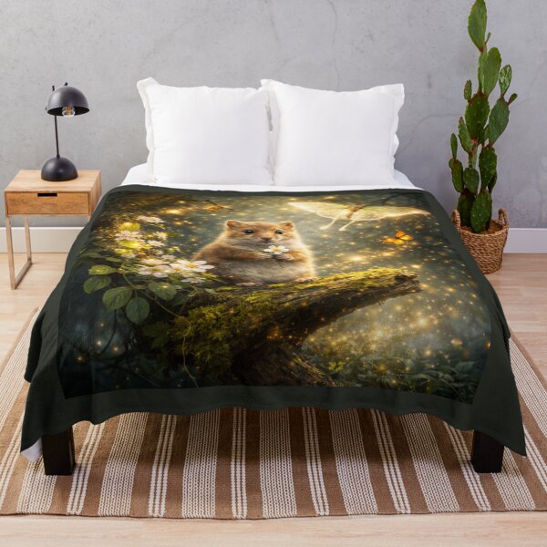 Item preview, Dormouse Pollinator Spirit – Glowing Spring Woodland Wildlife Art designed and sold by GeoWild Designs.