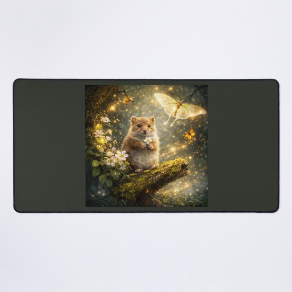 Item preview, Dormouse Pollinator Spirit – Glowing Spring Woodland Wildlife Art designed and sold by GeoWild Designs.