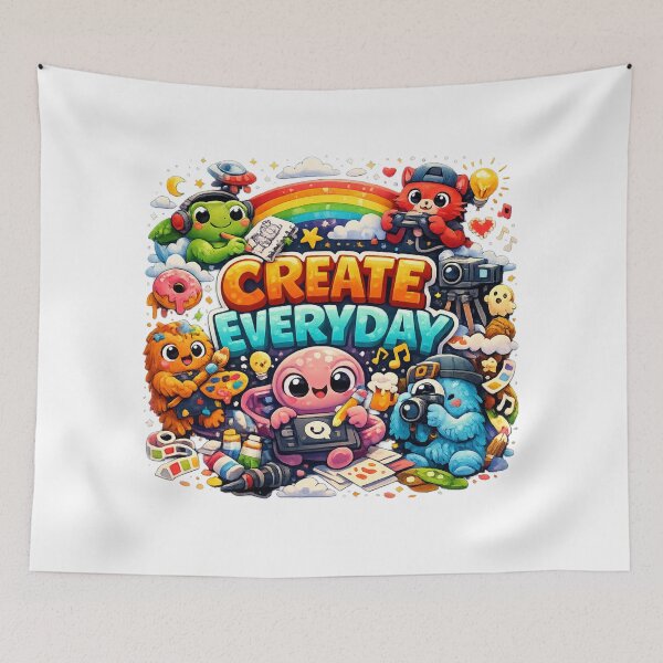 Item preview, Create Everyday – Cute Creative Animals Art for Kids & Creators designed and sold by Divine Design's .