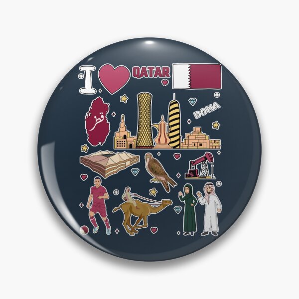 Item preview, Qatar Culture & Landmarks, The Ultimate Doodle Map Collection designed and sold by mashmosh.
