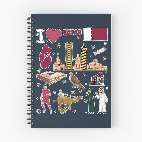 Item preview, Qatar Culture & Landmarks, The Ultimate Doodle Map Collection designed and sold by mashmosh.