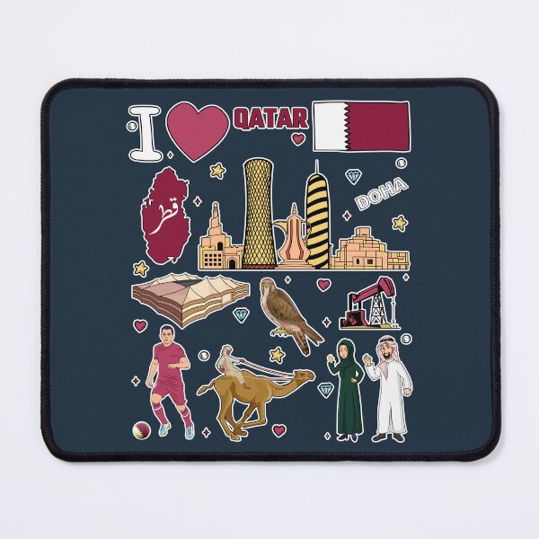 Item preview, Qatar Culture & Landmarks, The Ultimate Doodle Map Collection designed and sold by mashmosh.