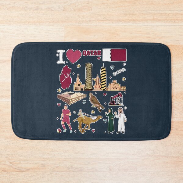 Item preview, Qatar Culture & Landmarks, The Ultimate Doodle Map Collection designed and sold by mashmosh.