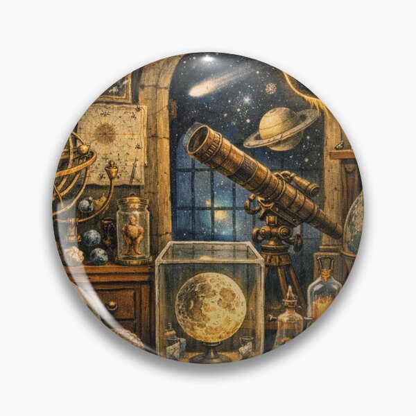 Item preview, Antique Observatory: Astronomy and Cosmos Vintage Illustration designed and sold by Mauswohn.