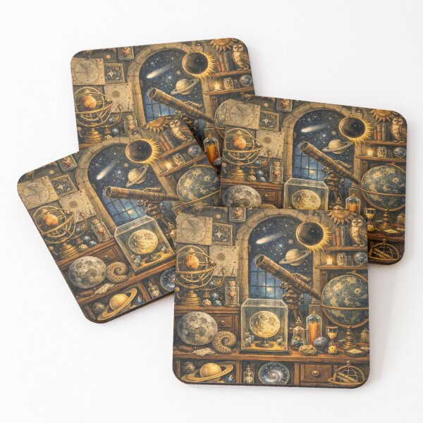 Item preview, Antique Observatory: Astronomy and Cosmos Vintage Illustration designed and sold by Mauswohn.