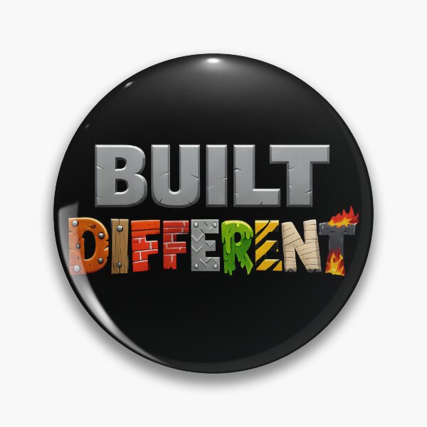 Item preview, Built Different Bold Material Typography Design designed and sold by TeeTimeTreasure.