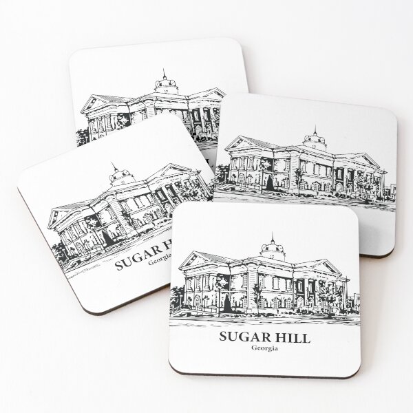 Item preview, Sugar Hill GA - Ink Cityscape Illustration designed and sold by Lakeric Cityscapes.