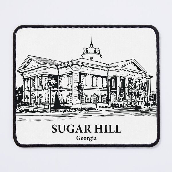 Item preview, Sugar Hill GA - Ink Cityscape Illustration designed and sold by Lakeric Cityscapes.