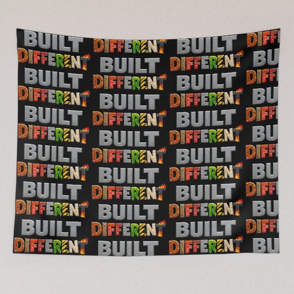 Item preview, Built Different Bold Material Typography Design designed and sold by TeeTimeTreasure.