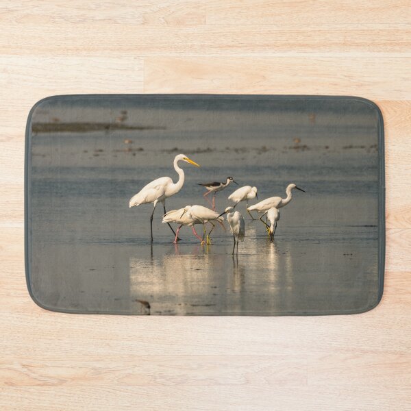 Item preview, Egrets and Shorebirds on Coastal Mudflat designed and sold by Debra Martz.