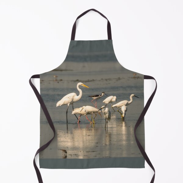 Item preview, Egrets and Shorebirds on Coastal Mudflat designed and sold by Debra Martz.