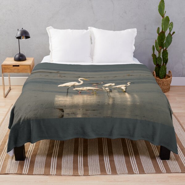 Item preview, Egrets and Shorebirds on Coastal Mudflat designed and sold by Debra Martz.