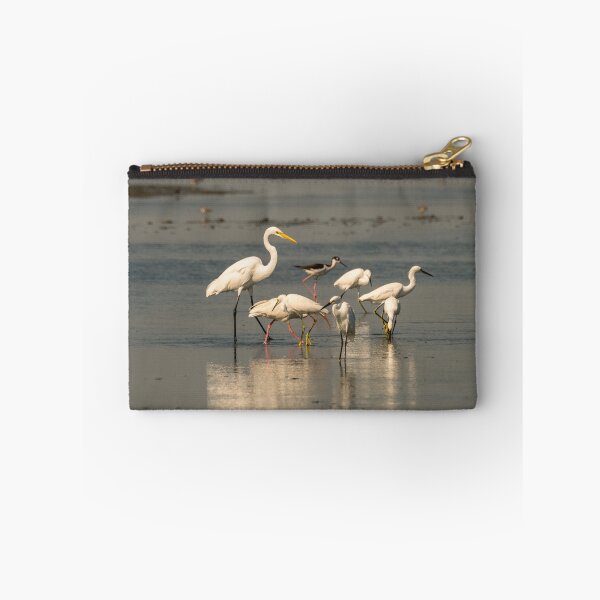 Item preview, Egrets and Shorebirds on Coastal Mudflat designed and sold by Debra Martz.