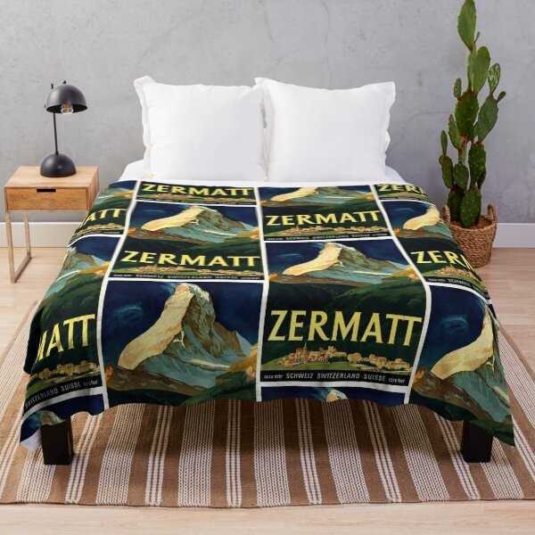 Item preview, Vintage Zermatt Travel Poster | Art Deco Style | Iconic Matterhorn | Swiss Alps Adventure | Bold Typography & Vivid Colors designed and sold by artofuniverse.