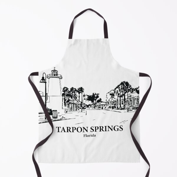 Item preview, Tarpon Springs FL - Ink Cityscape Illustration designed and sold by Lakeric Cityscapes.