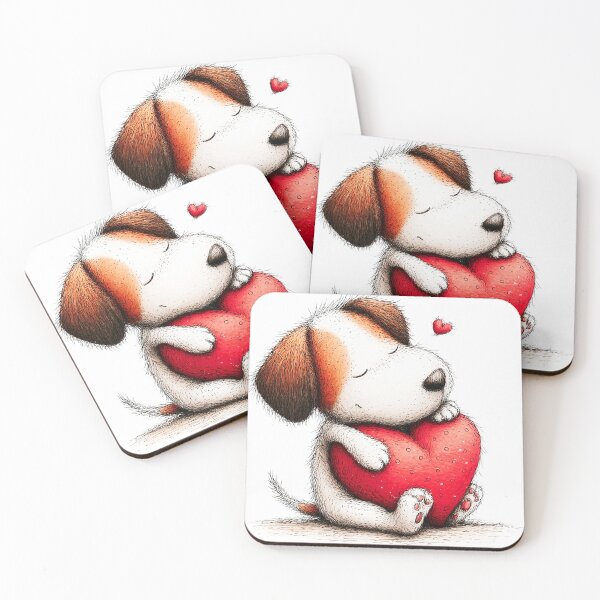 Item preview, Cute Valentine's Day Dog Holding Red Valentine's Heart designed and sold by DEC02.