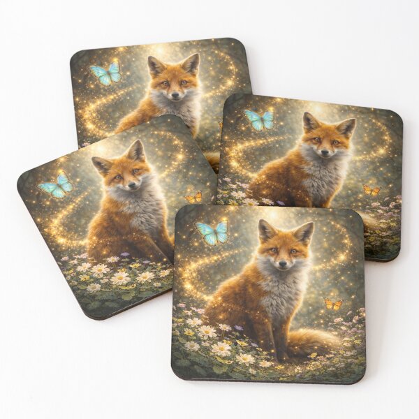 Item preview, Fox Pollinator Spirit – Glowing Spring Woodland Wildlife Art designed and sold by GeoWild Designs.