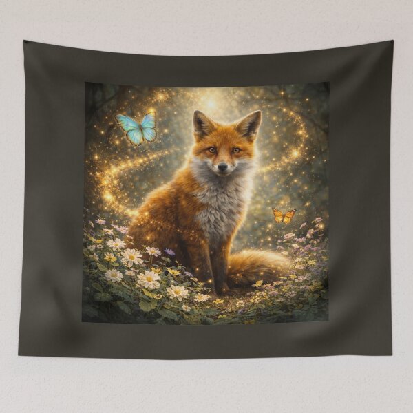 Item preview, Fox Pollinator Spirit – Glowing Spring Woodland Wildlife Art designed and sold by GeoWild Designs.