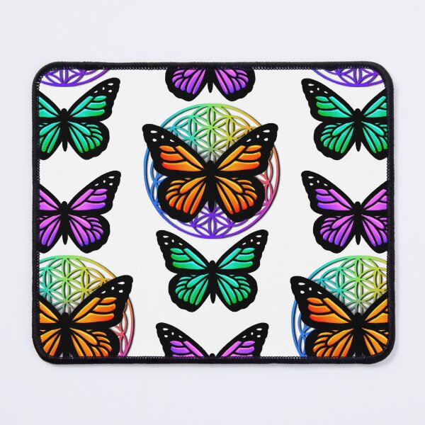 Item preview, Monarch butterfly illustration Colorful Flower of life scared geometry  designed and sold by hollycooper.