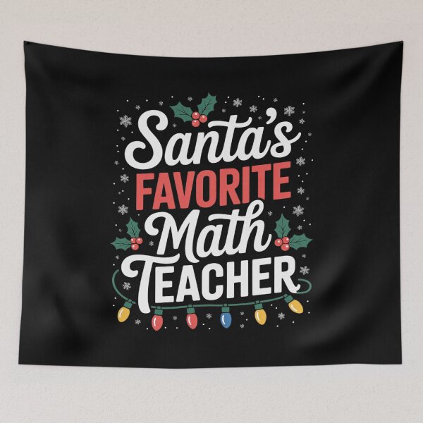 Item preview, Xmas Lighting Santa's Favorite Math Teacher Christmas designed and sold by MarkLeedsArt.