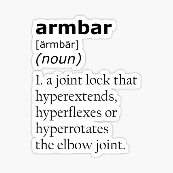 Armbar definition Sticker